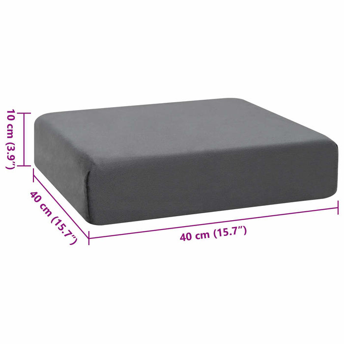 Pernă pentru șezut 40 x 40 x 10 cm Spumă PU Gri WALTI