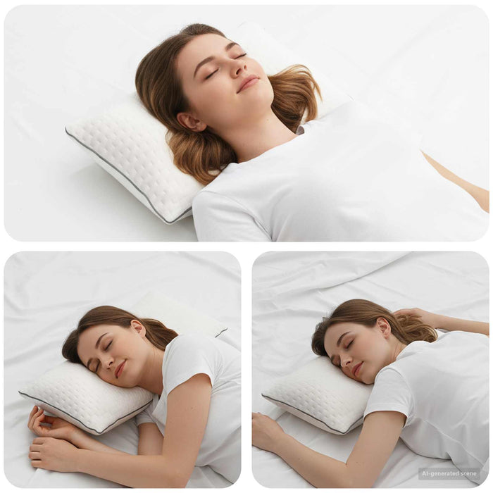 Perna de dormit Shread Alb 60 x 40 x 14,5 cm Spumă cu Memorie - WALTI WALTI