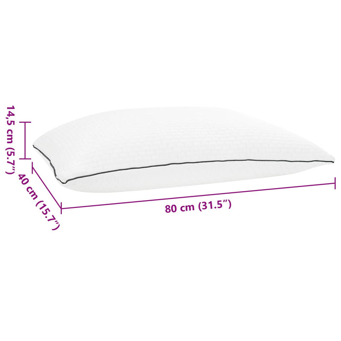 Perna de dormit Shread Alb 80 x 40 x 14,5 cm Spumă cu Memorie - WALTI WALTI
