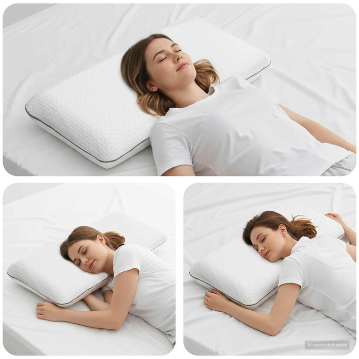 Perna de Somn Simplu Alb 80 x 40 x 12 cm Spumă cu Gel - WALTI WALTI