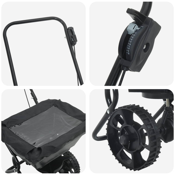 Împrăștietor Negru 82 x 46 x 75 cm PVC și Oțel WALTI