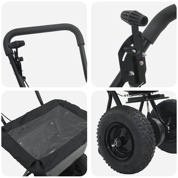 Împrăștietor Negru 53 x 81,5 x 78 cm PVC și Oțel WALTI
