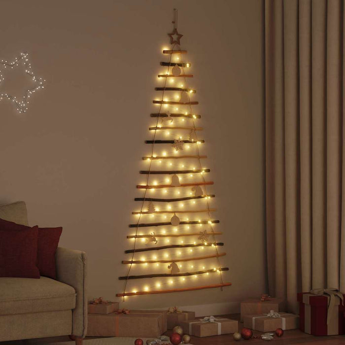 Brad de Crăciun cu 100 LED natural 180 cm lemn masiv de frasin WALTI