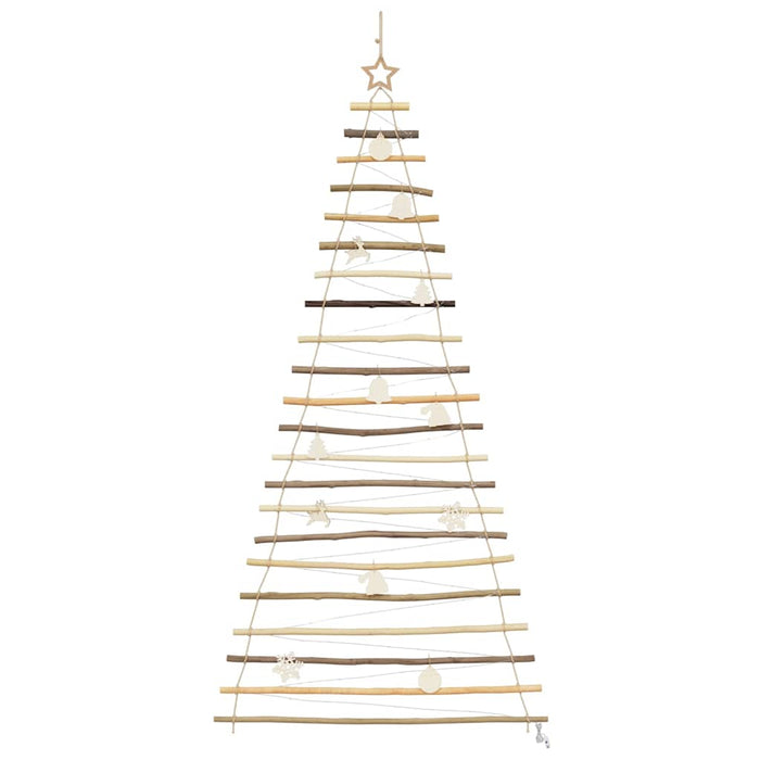 Brad de Crăciun cu 130 LED natural 210 cm lemn masiv de frasin - WALTI WALTI