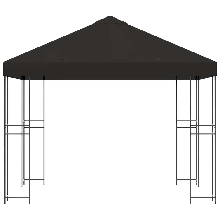 Foișor 3 x 3 m Antracit Poliester și oțel 190 gsm - WALTI WALTI