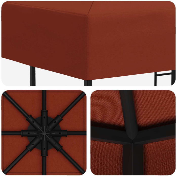 Foișor 3 x 3 m Terracota Poliester și oțel 190 gsm - WALTI WALTI