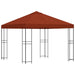 Foișor 3 x 3 m Terracota Poliester și oțel 190 gsm - WALTI WALTI