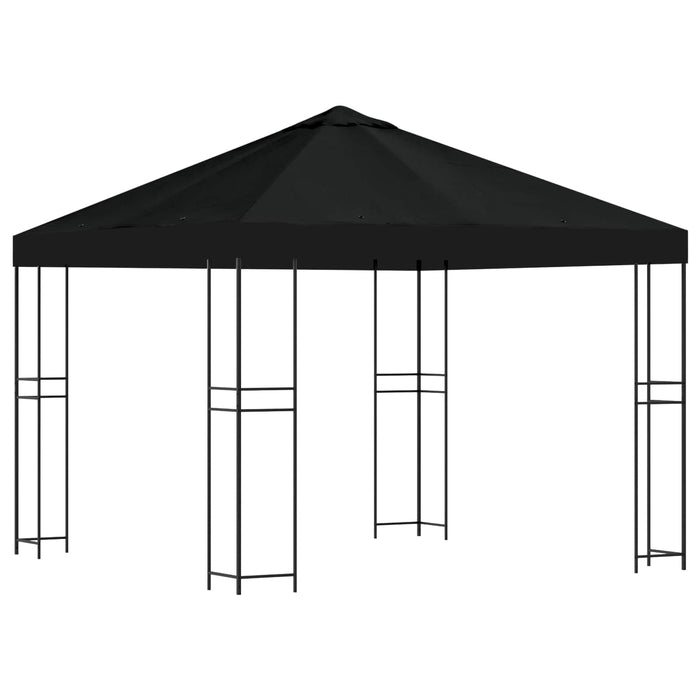 Foișor 3 x 3 m Negru Poliester și oțel 190 gsm - WALTI WALTI