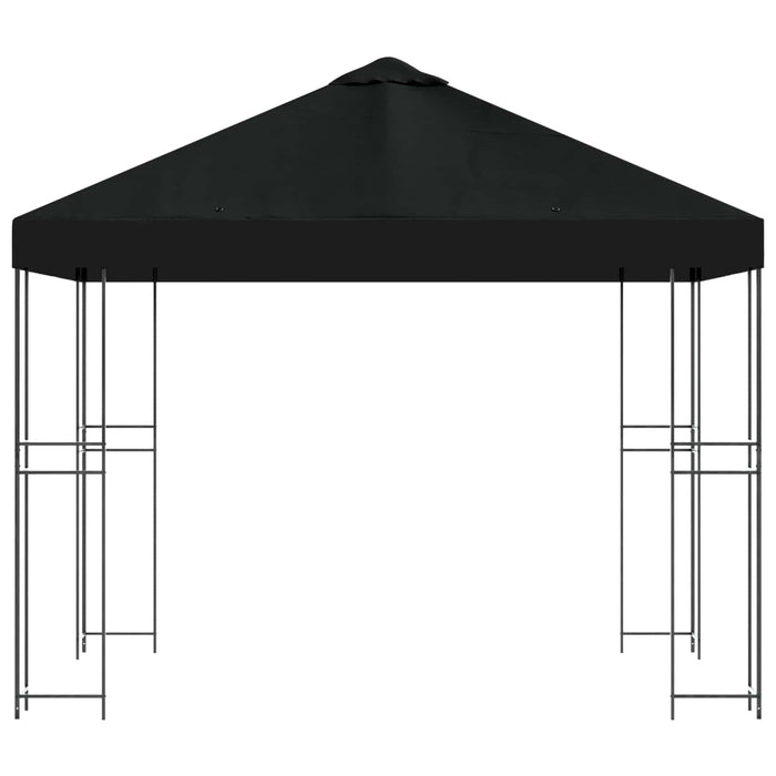 Foișor 3 x 3 m Negru Poliester și oțel 190 gsm - WALTI WALTI