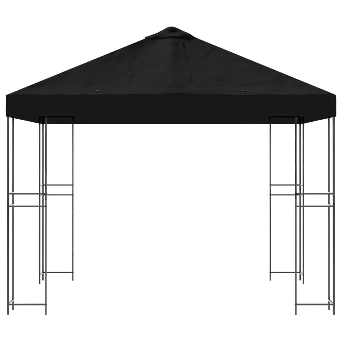 Foișor 3 x 3 m Negru Poliester și oțel 190 gsm - WALTI WALTI
