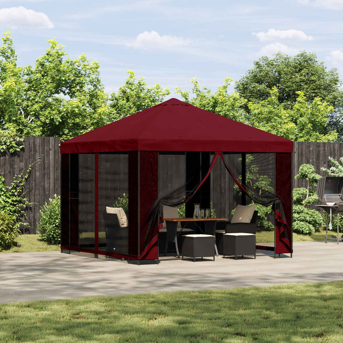 Foișor 3 x 3 m Burgundy Poliester și oțel 190 gsm - WALTI WALTI