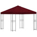 Foișor 3 x 3 m Burgundy Poliester și oțel 190 gsm - WALTI WALTI