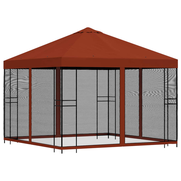 Foișor de grădină cu pereți laterali 3 x 3 m Terracota - WALTI WALTI