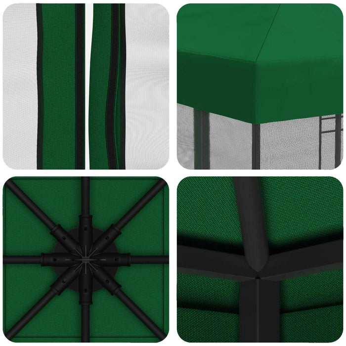 Foișor de grădină cu pereți laterali 3 x 3 m Verde - WALTI WALTI