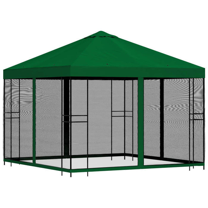 Foișor de grădină cu pereți laterali 3 x 3 m Verde - WALTI WALTI