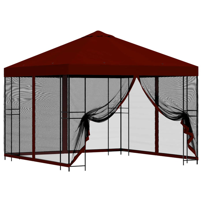 Foișor de grădină cu pereți laterali 3 x 3 m Burgundy - WALTI WALTI