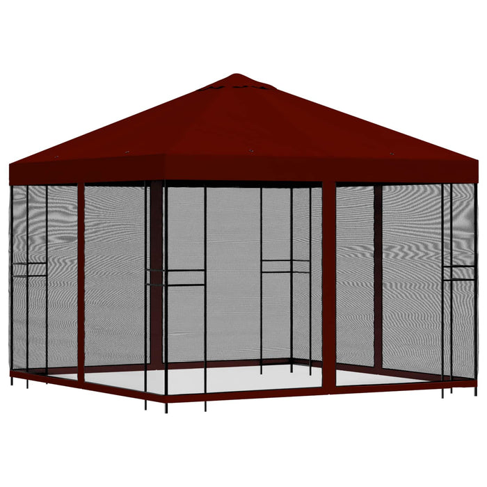 Foișor de grădină cu pereți laterali 3 x 3 m Burgundy - WALTI WALTI