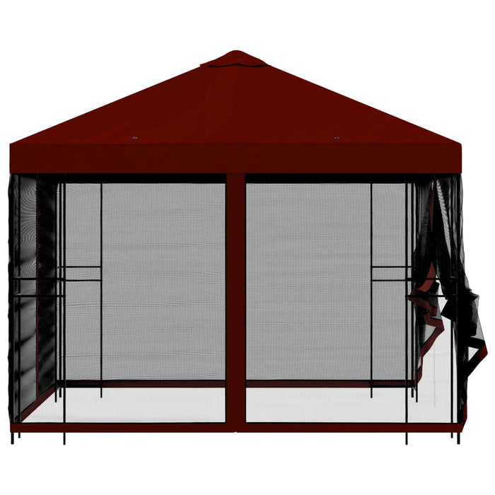 Foișor de grădină cu pereți laterali 3 x 3 m Burgundy - WALTI WALTI