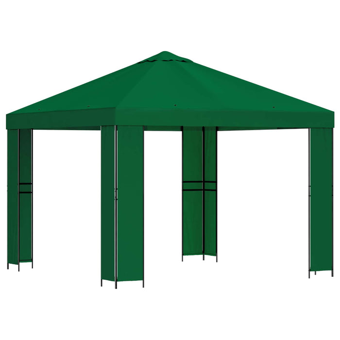 Foișor 3 x 3 m Verde Poliester și oțel 190 - WALTI WALTI
