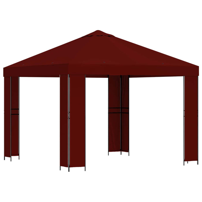 Foișor 3 x 3 m Burgundy Poliester și oțel 190 - WALTI WALTI