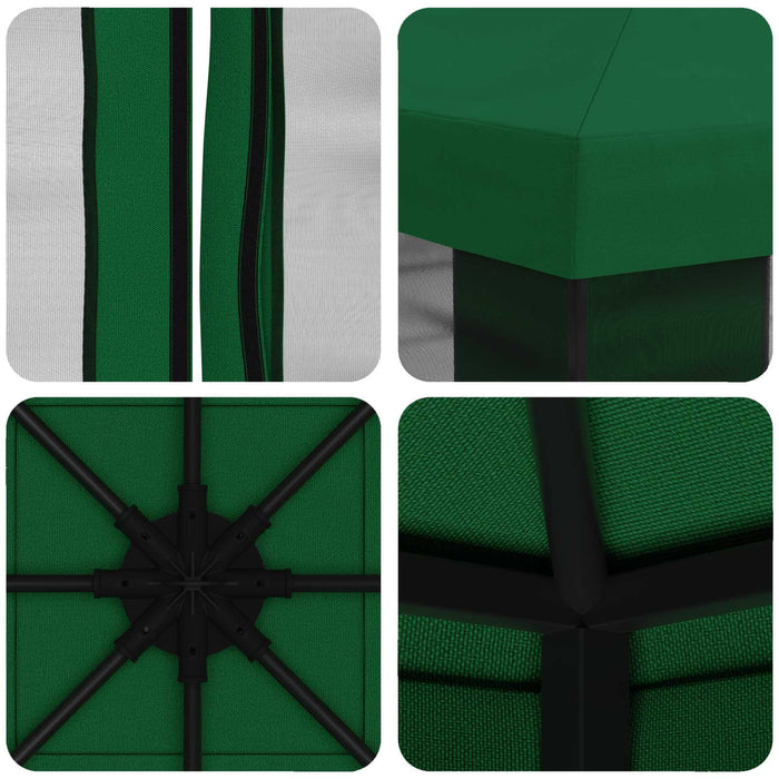Foișor de grădină cu pereți laterali 3 x 3 m Verde - WALTI WALTI