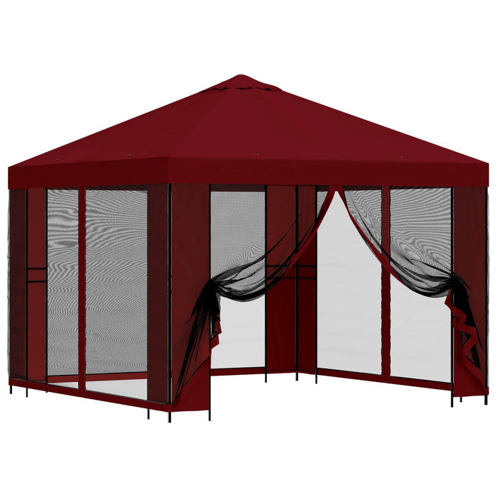 Foișor de grădină cu pereți laterali 3 x 3 m Burgundy - WALTI WALTI