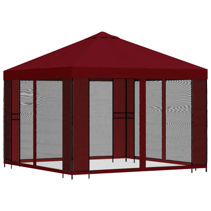 Foișor de grădină cu pereți laterali 3 x 3 m Burgundy - WALTI WALTI