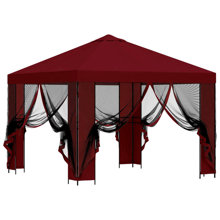 Foișor de grădină cu pereți laterali 3 x 3 m Burgundy - WALTI WALTI