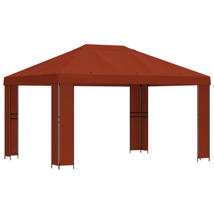 Foișor 4 × 3 m Terracota Poliester și oțel 190 - WALTI WALTI