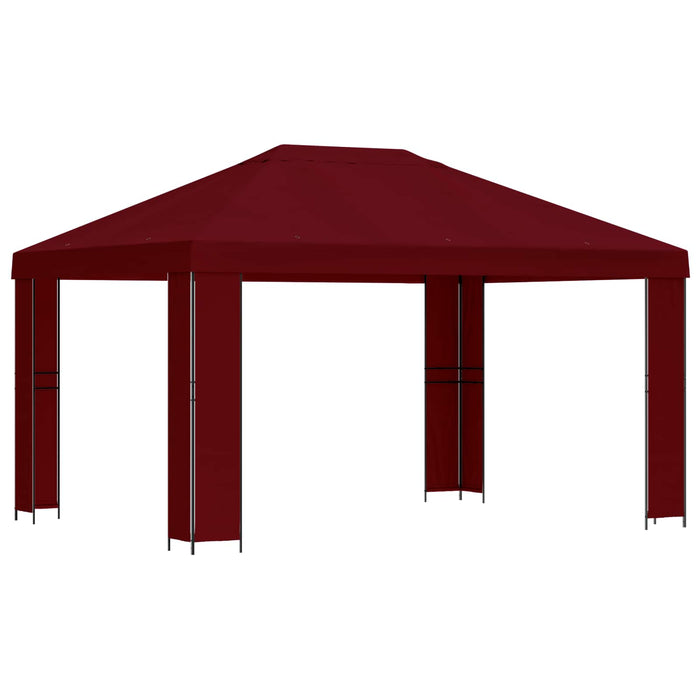 Foișor 4 × 3 m Burgundy Poliester și oțel 190 - WALTI WALTI