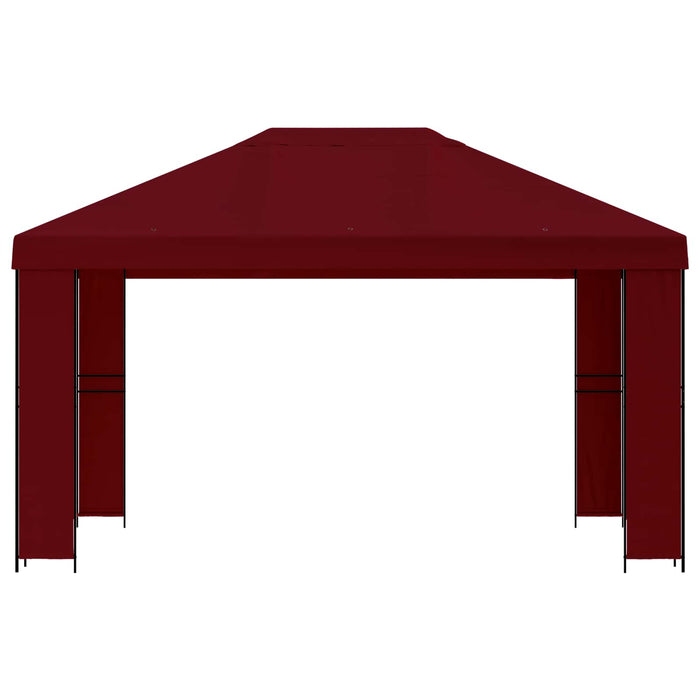 Foișor 4 × 3 m Burgundy Poliester și oțel 190 - WALTI WALTI