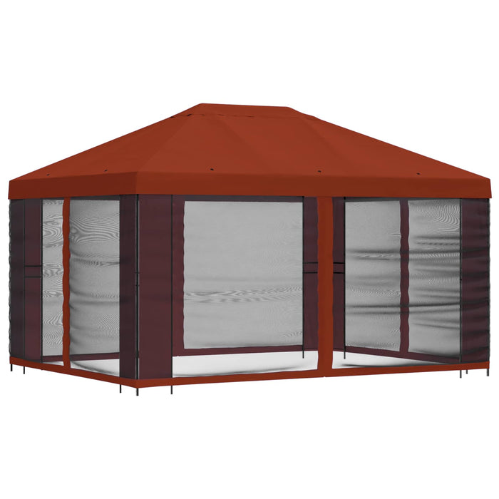 Pavilion cu panouri laterale 4 × 3 m Terracota WALTI