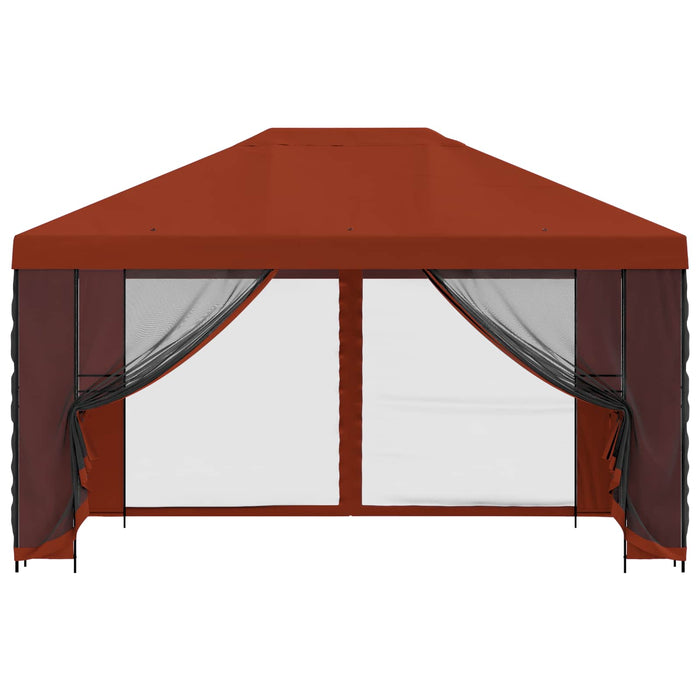 Pavilion cu panouri laterale 4 × 3 m Terracota WALTI