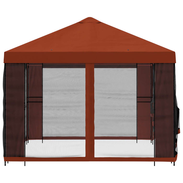 Pavilion cu panouri laterale 4 × 3 m Terracota WALTI