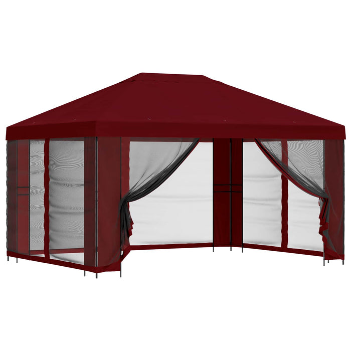 Foișor de grădină cu pereți laterali 4 × 3 m Burgundy - WALTI WALTI
