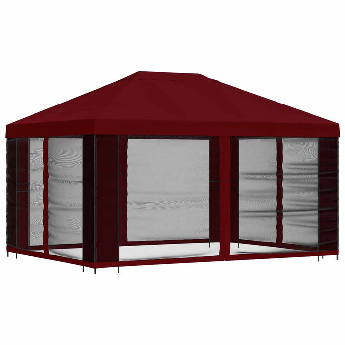 Foișor de grădină cu pereți laterali 4 × 3 m Burgundy - WALTI WALTI