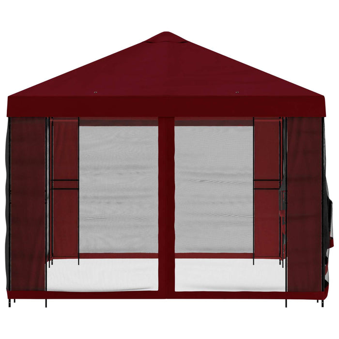 Foișor de grădină cu pereți laterali 4 × 3 m Burgundy - WALTI WALTI