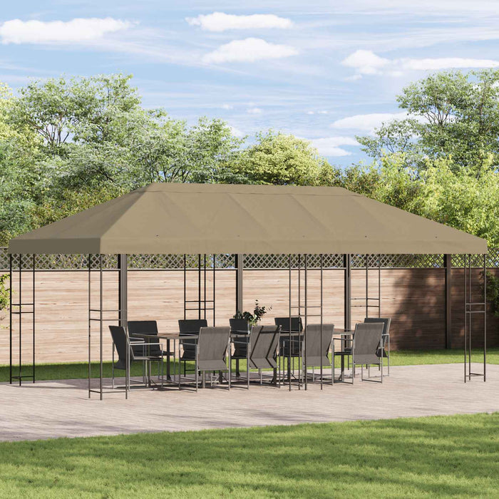 Husă pentru copertina foișorului 6 x 3 m Bej Poliester 190 WALTI