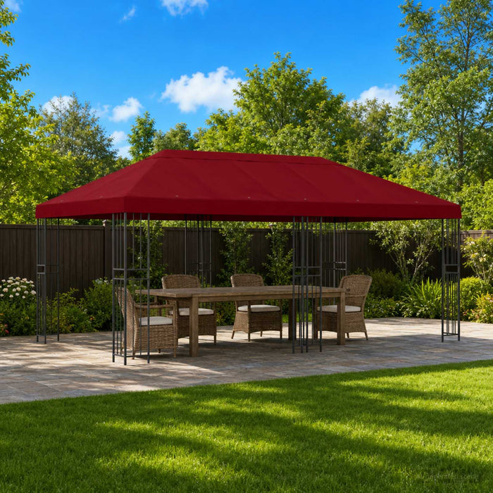 Husă pentru copertina foișorului 6 x 3 m Burgundy Poliester 190 WALTI