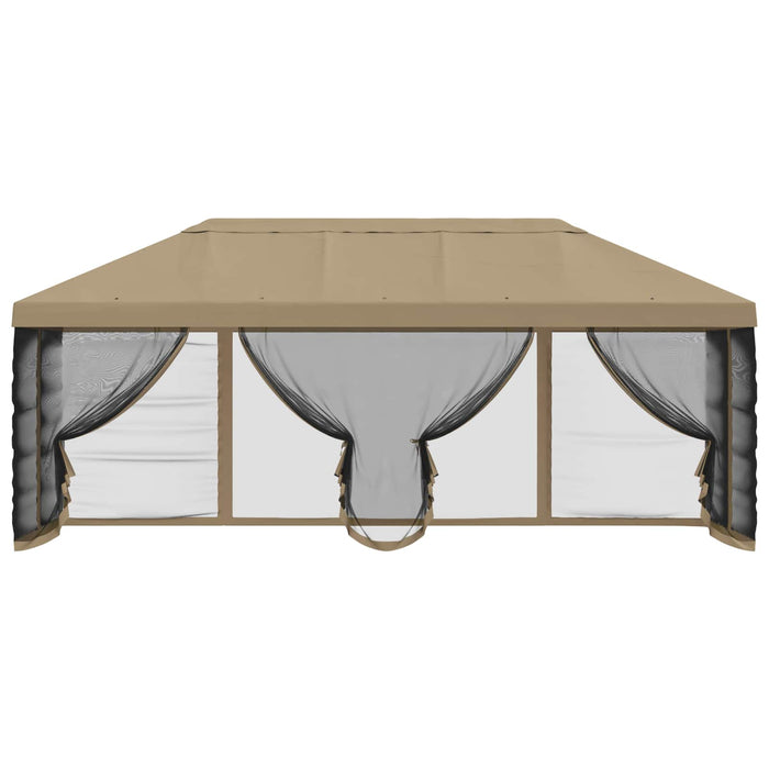 Copertină pentru Foișor cu Perete laterale 6 x 3 m Bej WALTI