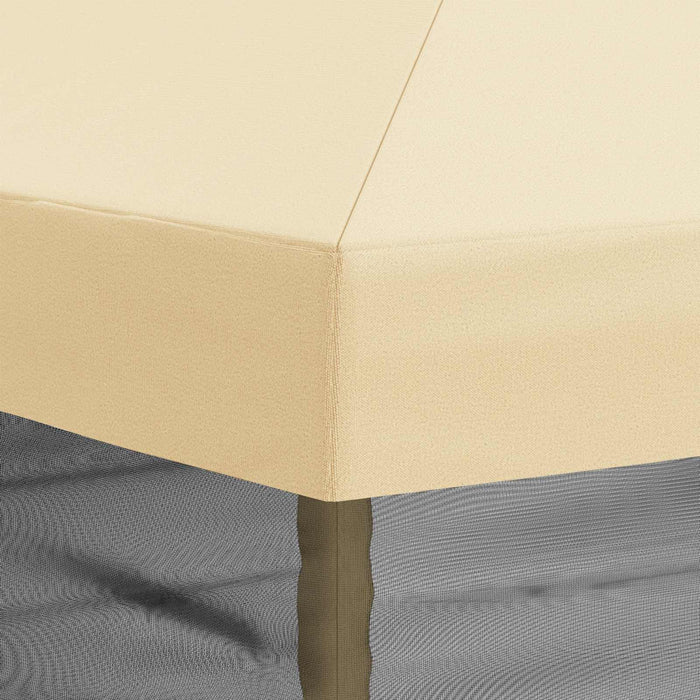 Copertină pentru Foișor cu Perete laterale 6 x 3 m Crem WALTI