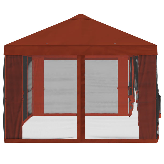 Copertină pentru Foișor cu Perete laterale 6 x 3 m Terracota WALTI