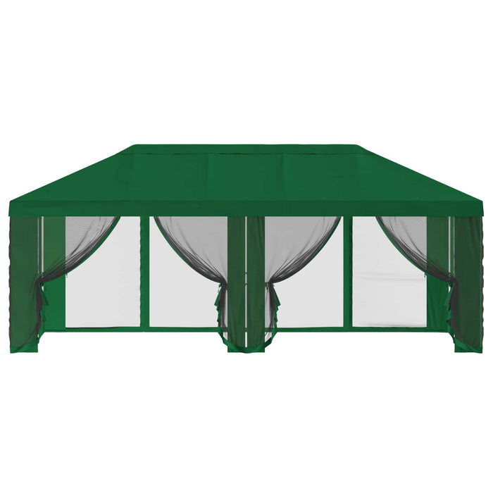 Copertină pentru Foișor cu Perete laterale 6 x 3 m Verde WALTI