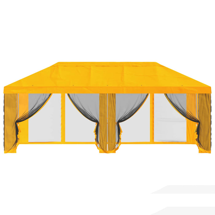 Copertină pentru Foișor cu Perete laterale 6 x 3 m Galben WALTI