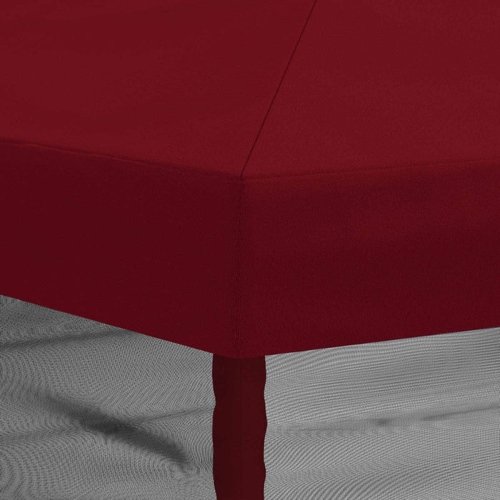 Copertină pentru Foișor cu Perete laterale 6 x 3 m Burgundy WALTI