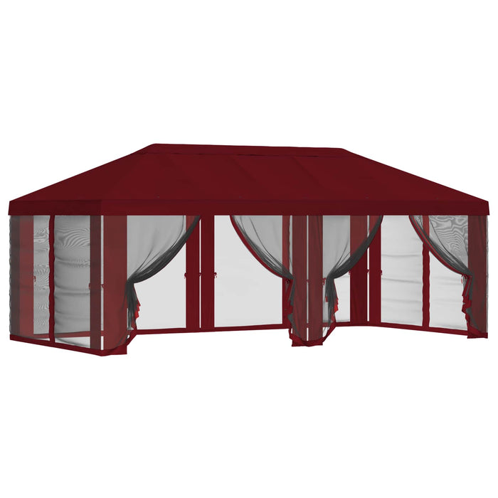 Copertină pentru Foișor cu Perete laterale 6 x 3 m Burgundy WALTI