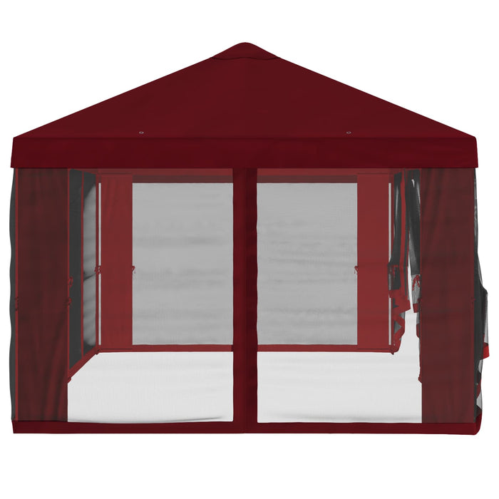 Copertină pentru Foișor cu Perete laterale 6 x 3 m Burgundy WALTI