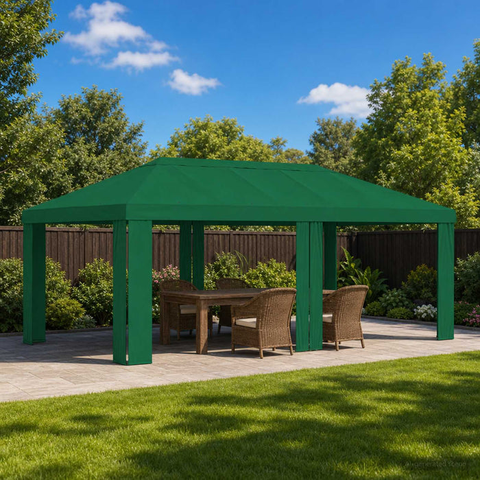 Copertină pentru Gazebo 6 x 3 m Verde Poliester 190 gsm WALTI