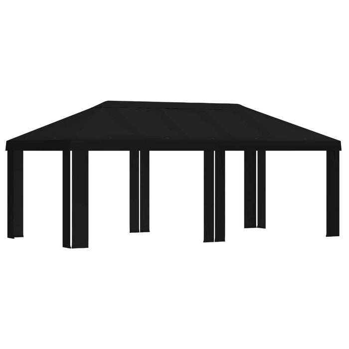 Copertină pentru Gazebo 6 x 3 m Negru Poliester 190 gsm WALTI