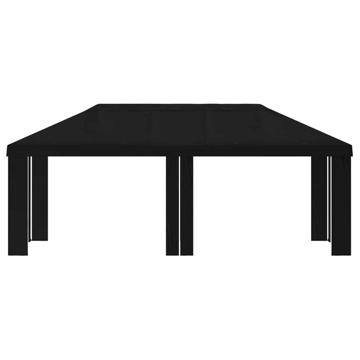 Copertină pentru Gazebo 6 x 3 m Negru Poliester 190 gsm WALTI